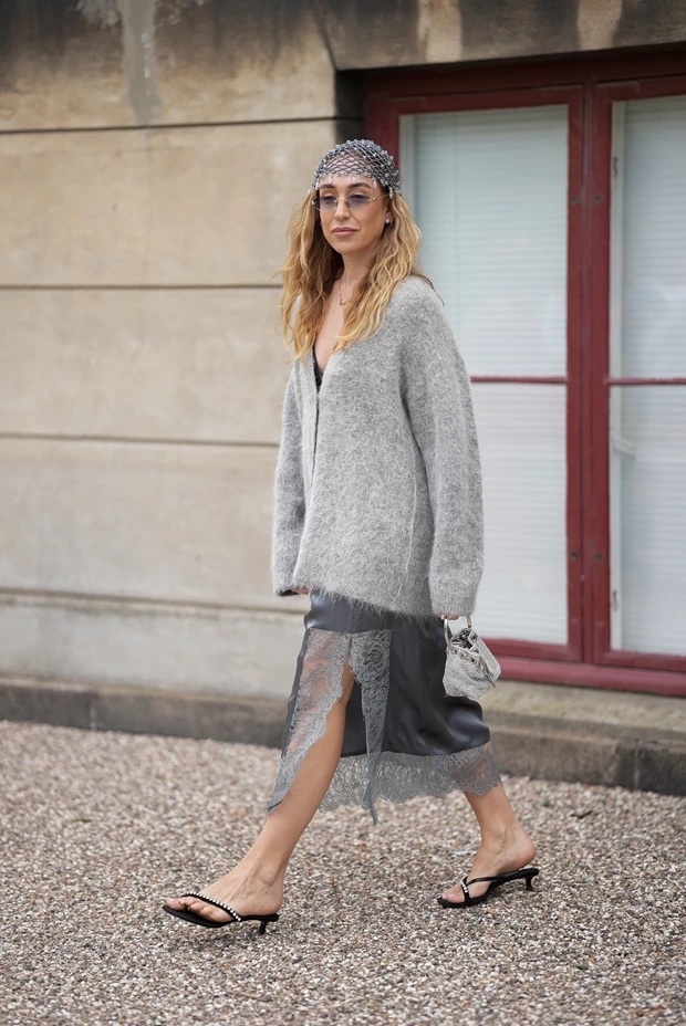 slip dress layering