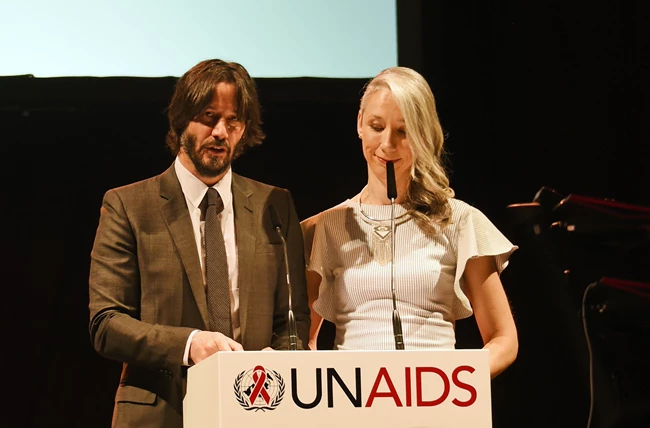 Alexandra Grant and Keanu Reeves