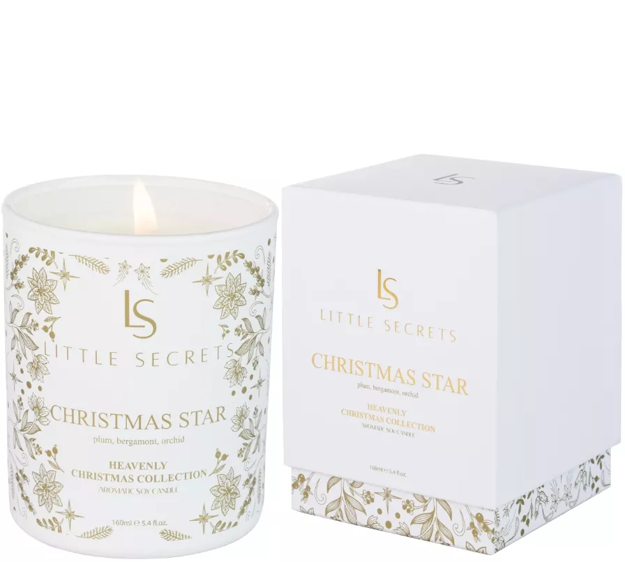 Christmas Star Aromatic Soy Candle Heavenly Collection, Little Secrets