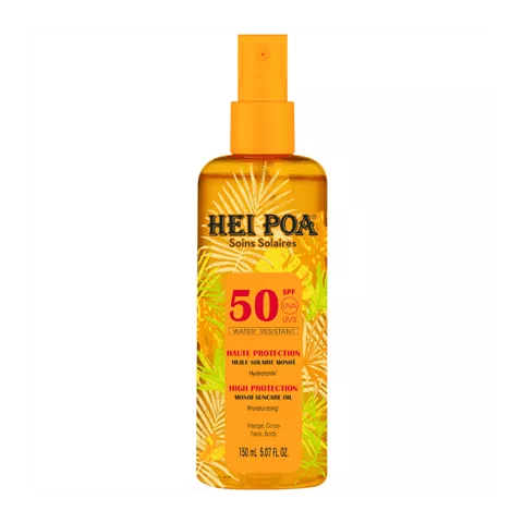 Ξηρό αντηλιακό λάδι, Monoi Dry Oil SPF50 Tiare Spray, HEI POA