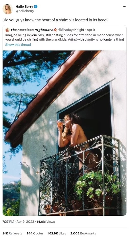 Halle Berry | Η έξυπνη απάντησή της σε κακεντρεχές σχόλιο που δέχθηκε για τη γυμνή φωτογραφία στο μπαλκόνι