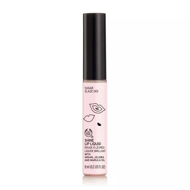 Vegan υγρό κραγιόν, Shine Lip Liquid στην απόχρωση Sugar Glaze, The Body Shop