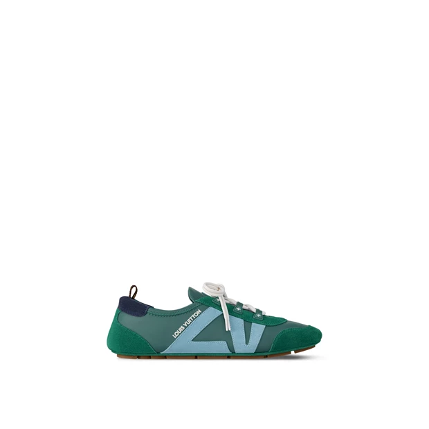 GREEN NAPPA _ SUEDE LV SNEAKERINA