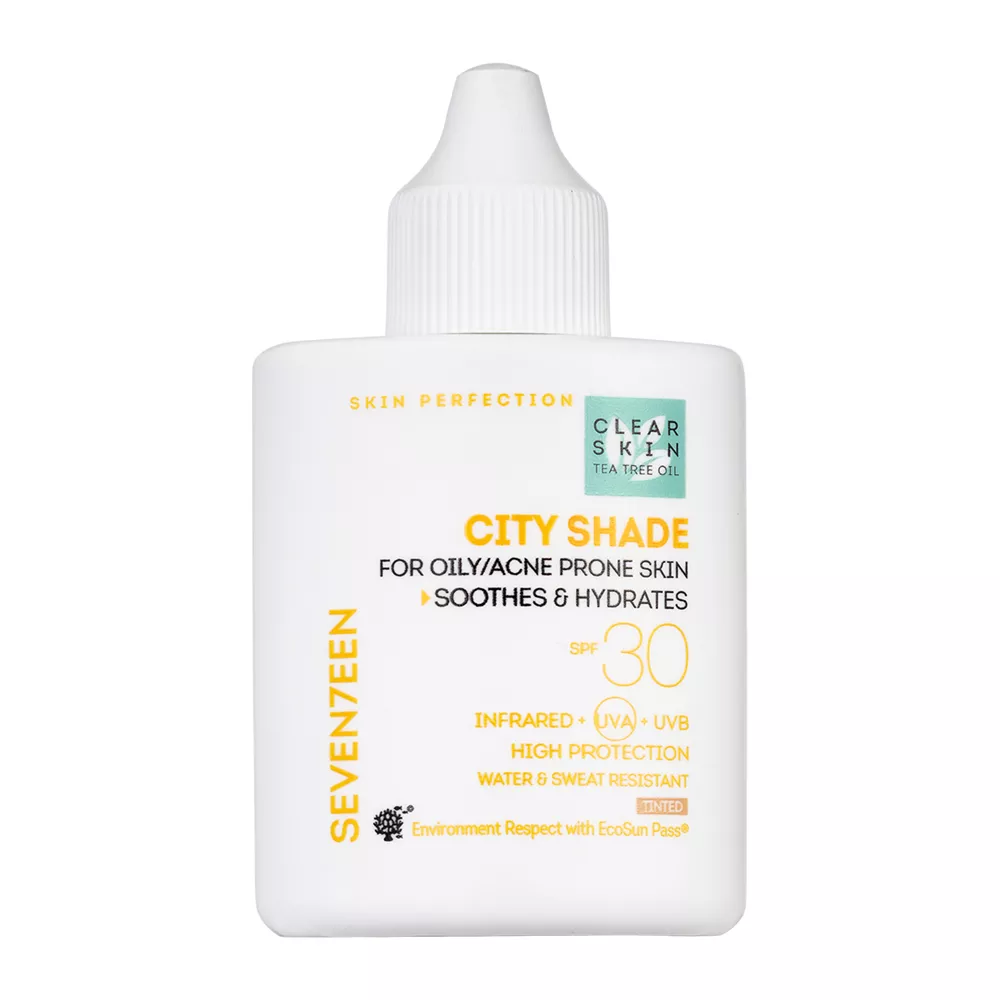Αντηλιακή κρέμα για λιπαρά δέρματα, City Shade SPF30 Tinted, Seventeen (στα φαρμακεία)