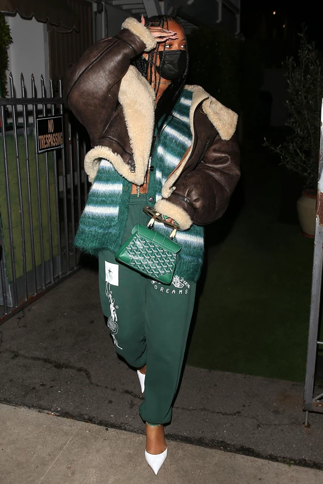 Rihanna aviator jacket