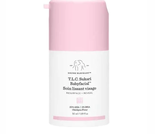 Μάσκα με AHA και BHA, T.L.C. Sukari Babyfacial, Drunk Elephant (sephora.gr)