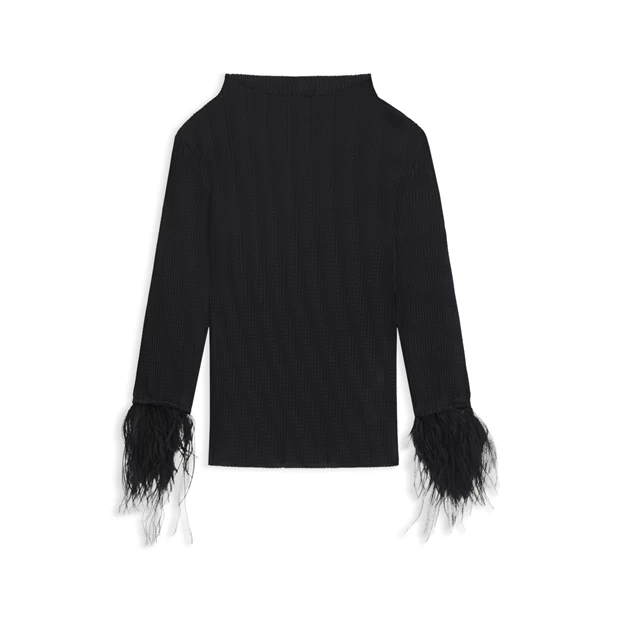 Πλισέ τοπ με φτερά στα μανίκια, BOSS.