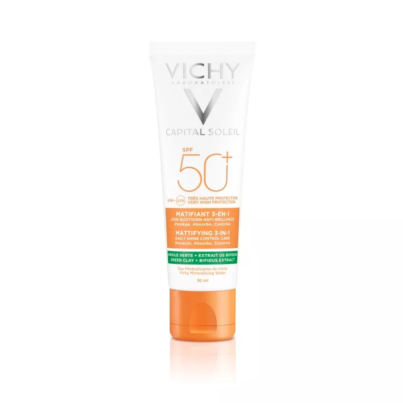 Capital Soleil Mattifying 3-in-1 SPF 50+, Vichy (στα φαρμακεία)