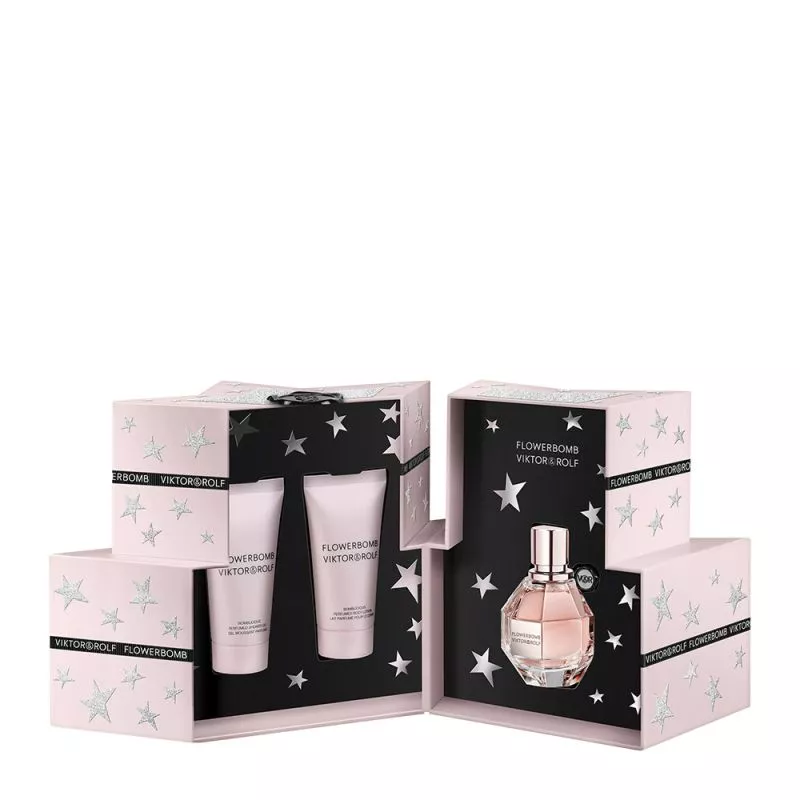 Σετ αρώματος, λοσιόν σώματος και αφρόλουτρου, Flowerbomb Eau de Parfum Set, Viktor & Rolf