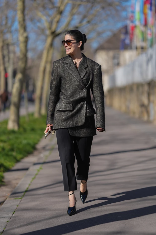 μαύρο παντελόνι street style