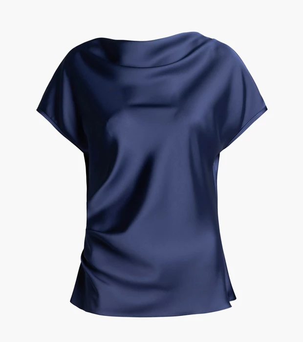 Μπλούζα ντραπέ σε σατέν, LOLA.