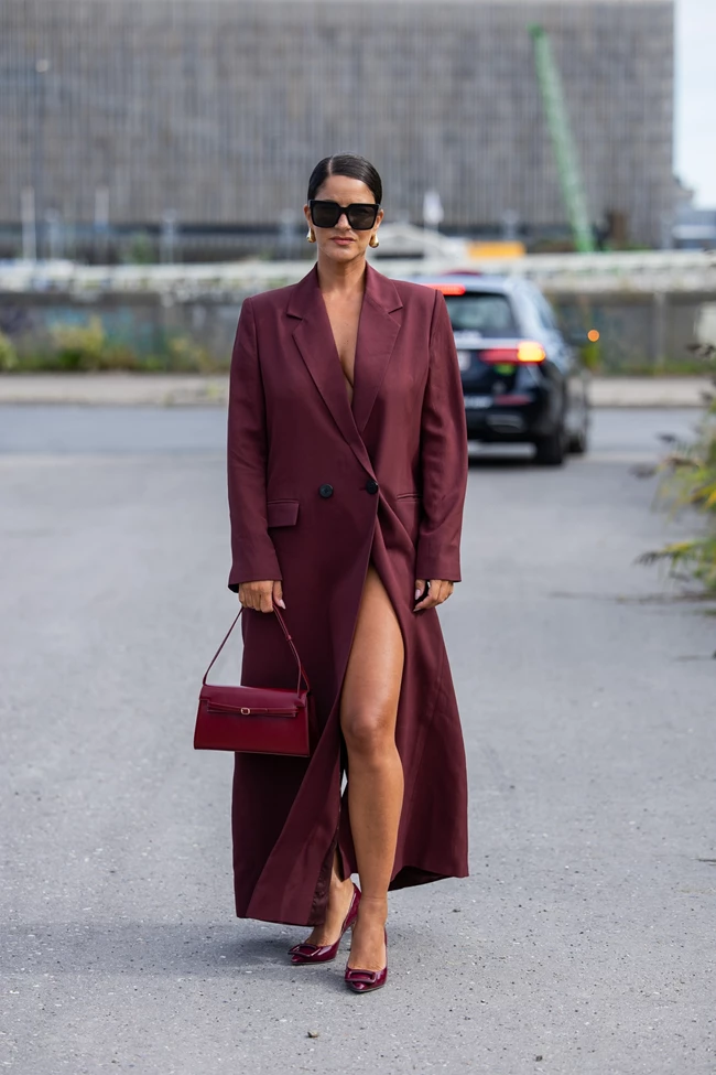 burgundy trend street style