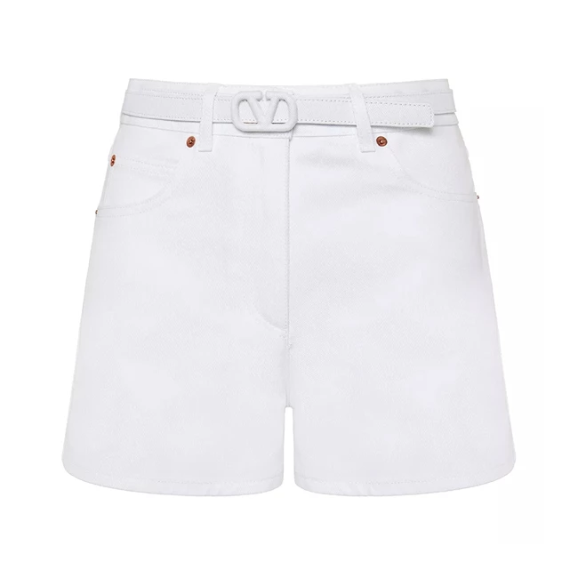 Λευκό denim σορτς Valentino