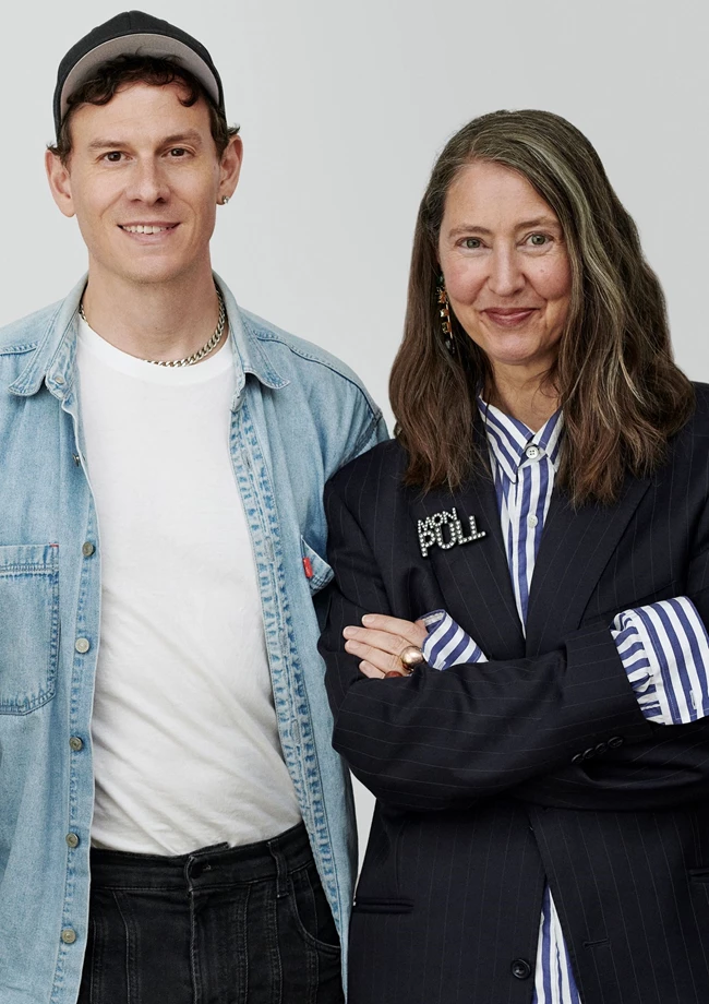 Casey Cadwallader, creative director at Mugler and Ann-Sofie Johansson, creative advisor at H&M