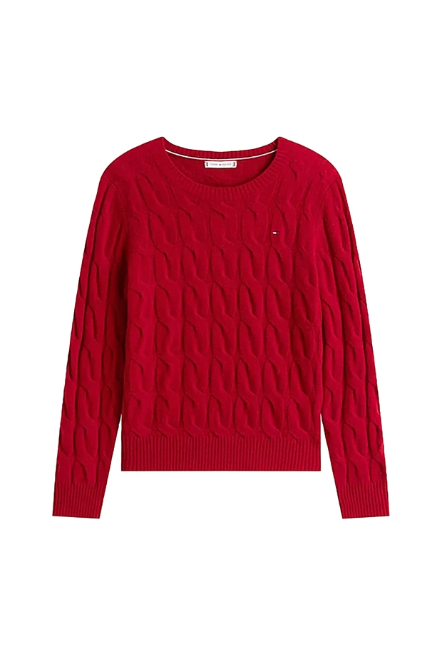 Tommy Hilfiger γυναικειο πουλοβερ με cable knit pattern Regular Fit