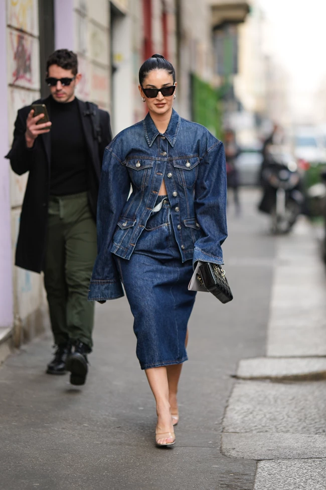 denim jacket street style