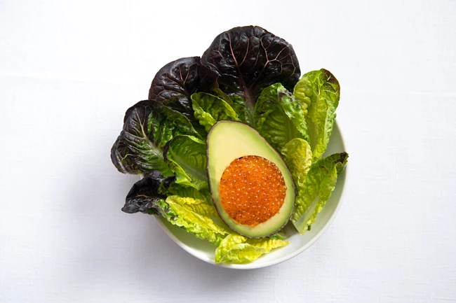 Avocado with Trout Roe at Davies & Brook at Claridge