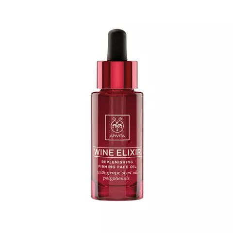 Λάδι προσώπου για σύσφιξη και αναδόμηση, Wine Elixir Replenishing Firming Face Oil, APIVITA (στα φαρμακεία)