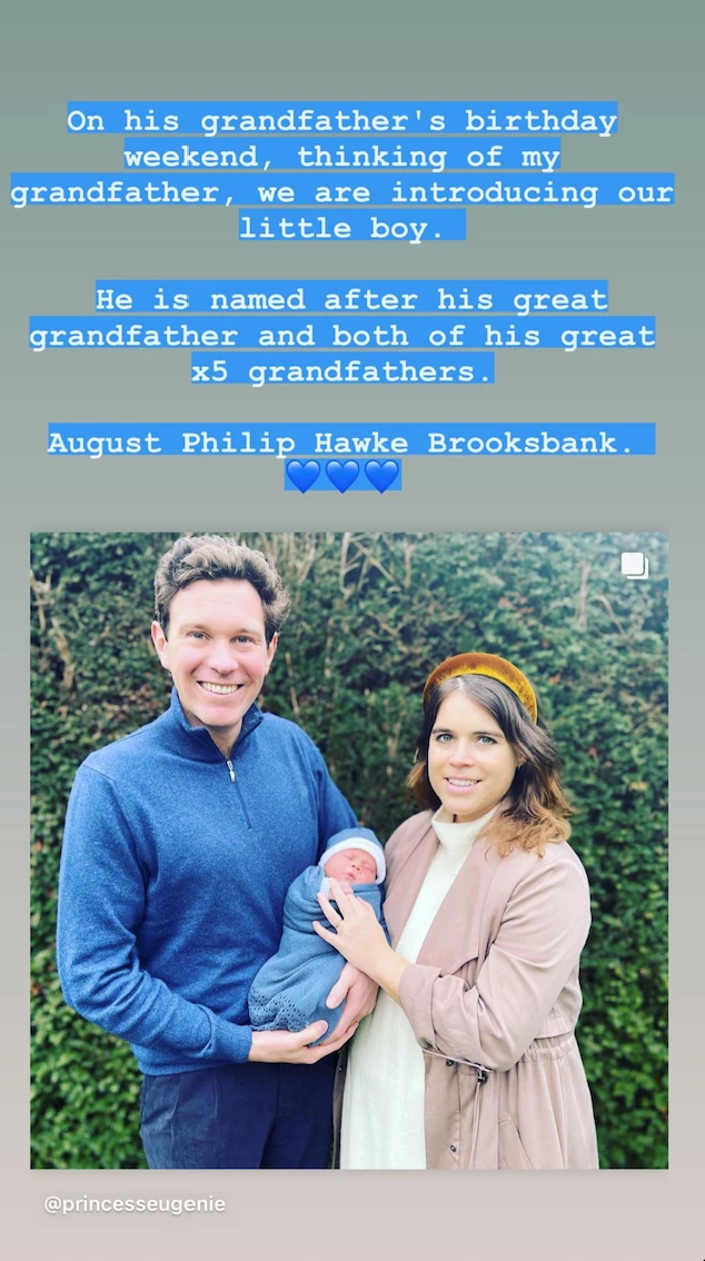 Η πριγκίπισσα Ευγενία μοιράζεται το όνομα του γιου της