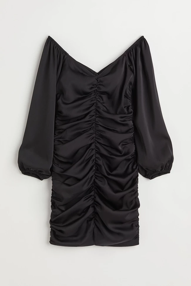 Έξωμο ντραπέ φόρεμα, H&M.