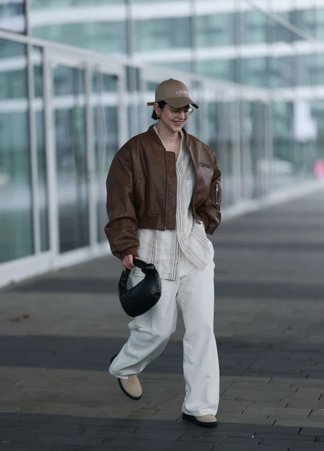 λευκό denim street style