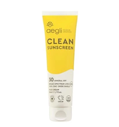 Vegan αντηλιακό προσώπου, Clean Sunscreen Face SPF 30, Aegli (στα φαρμακεία)