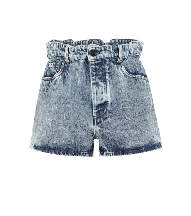 Denim σορτς Miu Miu