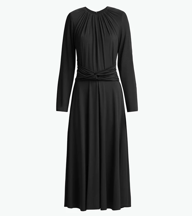 Φόρεμα με vτραπέ μπάσκα, LOLA.