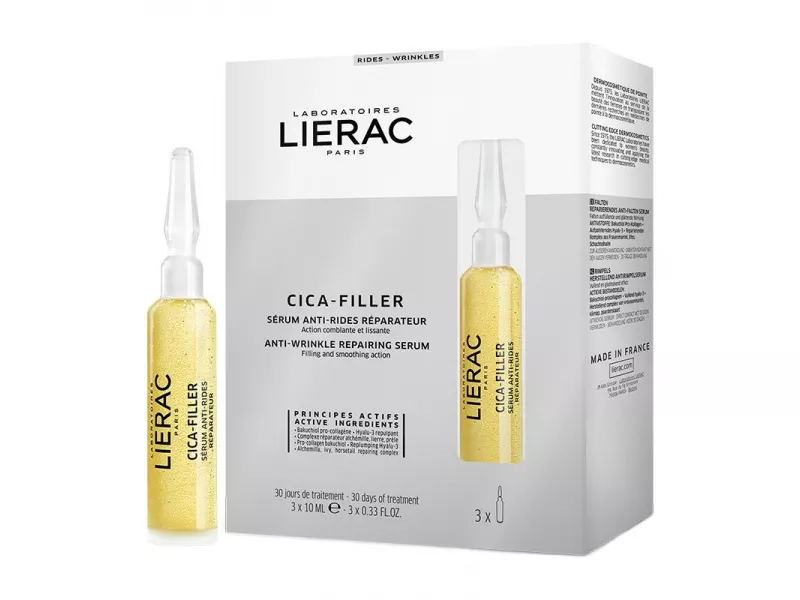 Αντιρυτιδικές αμπούλες επανόρθωσης, Cica-Filler Anti-Wrinkle Repairing Serum, Lierac (στα φαρμακεία)