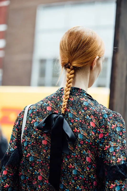 Thin Braided Ponytail