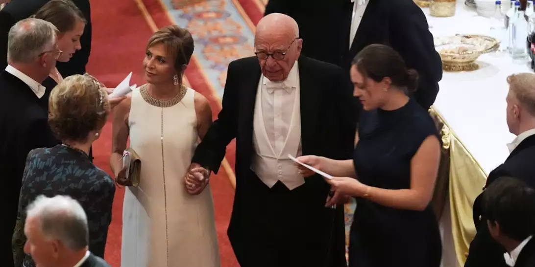 Ο Rupert Murdoch σε μια σπάνια εμφάνιση με την 5η σύζυγό του, Elena Zhukova