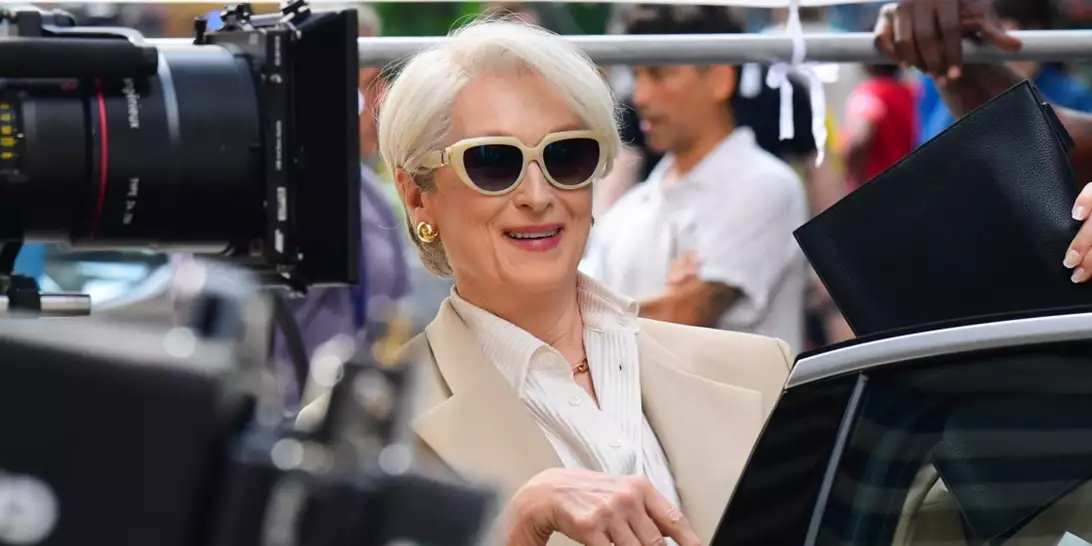 H Μeryl Streep σε fashion show στο Μιλάνο για τα γυρίσματα του The devil wears Prada 2