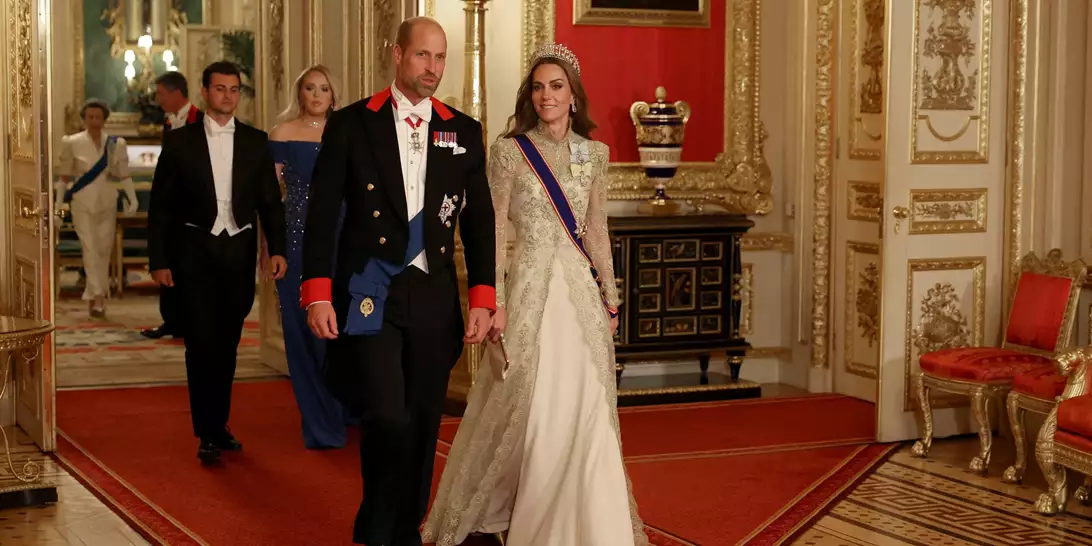 Kate Middleton | Με την αγαπημένη τιάρα της πριγκίπισσας Diana και δημιουργία Βρετανής σχεδιάστριας στο επίσημο δείπνο προς τιμήν του Donald Trump