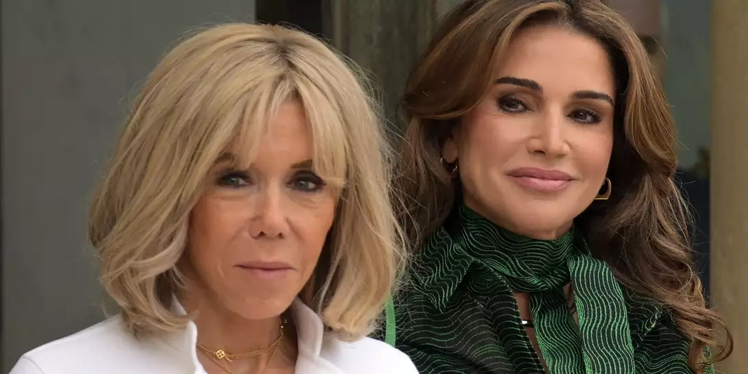 Brigitte Macron - Βασίλισσα Ράνια | Οι στιλιστικές επιλογές που έκαναν στη συνάντησή τους στο Παρίσι