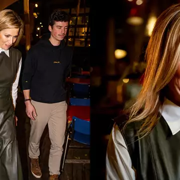 Maxima της Ολλανδίας | Με λαδί δερμάτινο φόρεμα που κάνει την ανατροπή στα πρωινά looks του φθινοπώρου