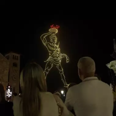 DRNS Drone Light Show | Ο Κολοσσός της Ρόδου αναβίωσε στον ουρανό με 1.000 drones