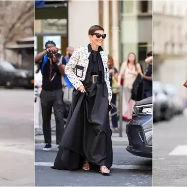 Τα κομψά looks που μπορείτε να κάνετε φορώντας σακάκια με μακριά φορέματα