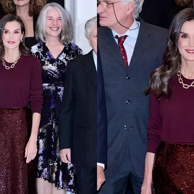 Letizia της Ισπανίας | Φόρεσε την πιο festive φούστα με παγιέτες από τη Massimo Dutti
